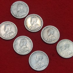 Alternative view of TWO ANNA SILVER COIN SET YEAR 1912 KING GEORGE V