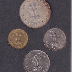 Alternative view of MAHATMA GANDHI CENTENARY COINS ( UN- CIRCULATED) 4 COINS SET 1969