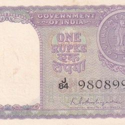 1 Rupees 1951 Governor K.G. Ambegaonkar Rare UNC Note