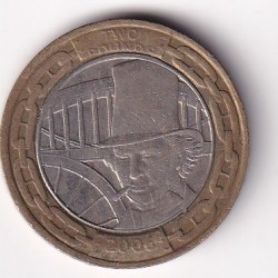United Kingdom 2 Pounds 2006 ( Isambard K. Brunel) Commemorative Bimetallic Coin#AA-97