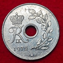 Alternative view of 25 ORE DWNMARK COIN 1972