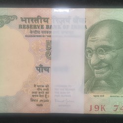 5 RUPEES GANDHI GOVERNOR BIMAL JALAN RARE SERIAL PACKET WITH FANCY NUMBER ENDING 786 +743743