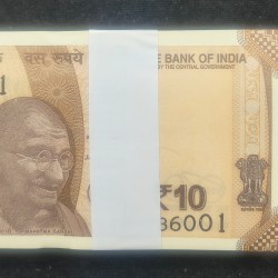 Alternative view of 786001 - 786100 FANCY NUMBER SERIAL PACKET 10 RUPEES 2025 GOVERNOR SANJAY MALHOTRA GEM UNC