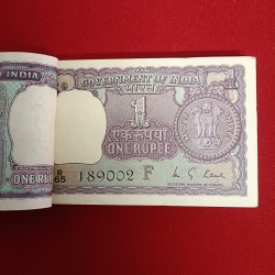 Alternative view of One Rs Rare Big Coin Full Bundle Finance Minister KG Kaul Year 1974 Unc Condition 189001