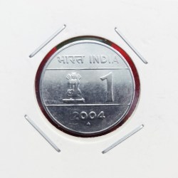 RARE INDIA RUPEE UNITY IN DIVERSITY YEAR 2004 BOMBAY MINT UNC CONDITION