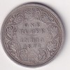 India - British 1 Rupee 1977 - Victoria RARE SILVER COIN #66