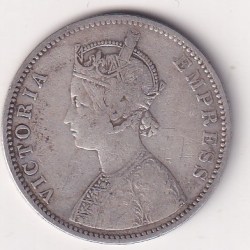 Alternative view of India - British 1 Rupee 1977 - Victoria RARE SILVER COIN #66