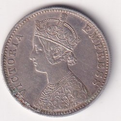 Alternative view of India - British 1 Rupee 1900 - Victoria RARE SILVER COIN #86