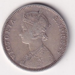 Alternative view of India - British 1 Rupee 1901 - Victoria RARE SILVER COIN #76
