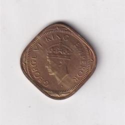 Alternative view of British India 2 Annas 1942 George VI Rare UNC Coin#AA-113