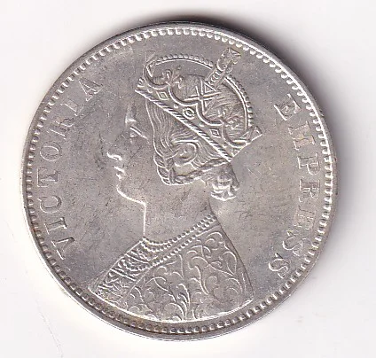 BITISH - INDIA 1 RUPEES 1901 - VICTORIA RARE SILVER HIGH GRADE UNC COIN