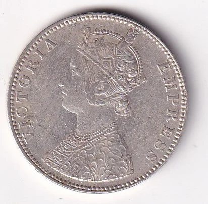 BITISH - INDIA 1 RUPEES 1901 - VICTORIA RARE SILVER HIGH GRADE UNC COIN
