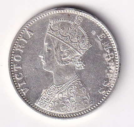 BITISH - INDIA 1 RUPEES 1901 - VICTORIA RARE SILVER HIGH GRADE UNC COIN