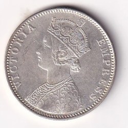 Alternative view of BITISH - INDIA 1 RUPEES 1901 - VICTORIA RARE SILVER HIGH GRADE UNC COIN