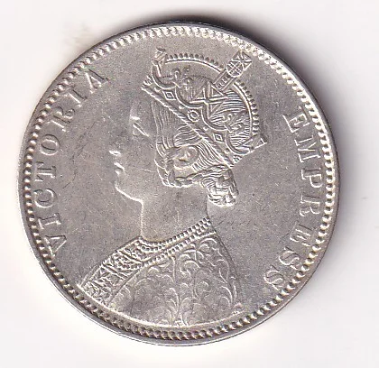 BITISH - INDIA 1 RUPEES 1901 - VICTORIA RARE SILVER HIGH GRADE UNC COIN