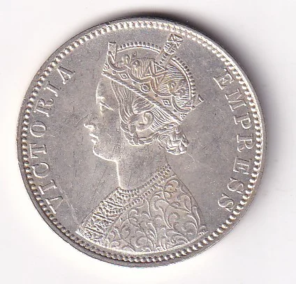 BITISH - INDIA 1 RUPEES 1901 - VICTORIA RARE SILVER HIGH GRADE UNC COIN