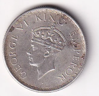 British India ½ Rupee 1939 (George VI) (Second Head) Rare Silver Coin