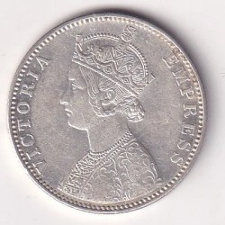 Alternative view of BITISH - INDIA 1 RUPEES 1900 - VICTORIA RARE SILVER HIGH GRADE UNC COIN