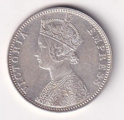 BITISH - INDIA 1 RUPEES 1901 - VICTORIA RARE SILVER HIGH GRADE UNC COIN
