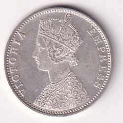 Alternative view of BITISH - INDIA 1 RUPEES 1901 - VICTORIA RARE SILVER HIGH GRADE UNC COIN