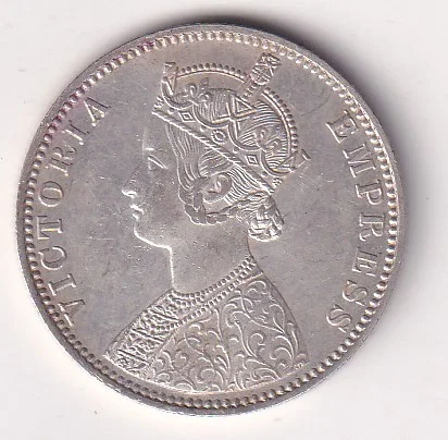 BITISH - INDIA 1 RUPEES 1901 - VICTORIA RARE SILVER HIGH GRADE UNC COIN
