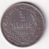 German East ½ Rupie 1904 - Wilhelm II Rare Coin