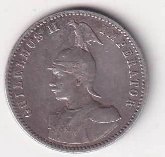 German East ½ Rupie 1904 - Wilhelm II Rare Coin