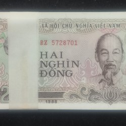 Vietnam 2000 Đồng Rare GEM UNC Serial Packet with Fancy Number Ending 786