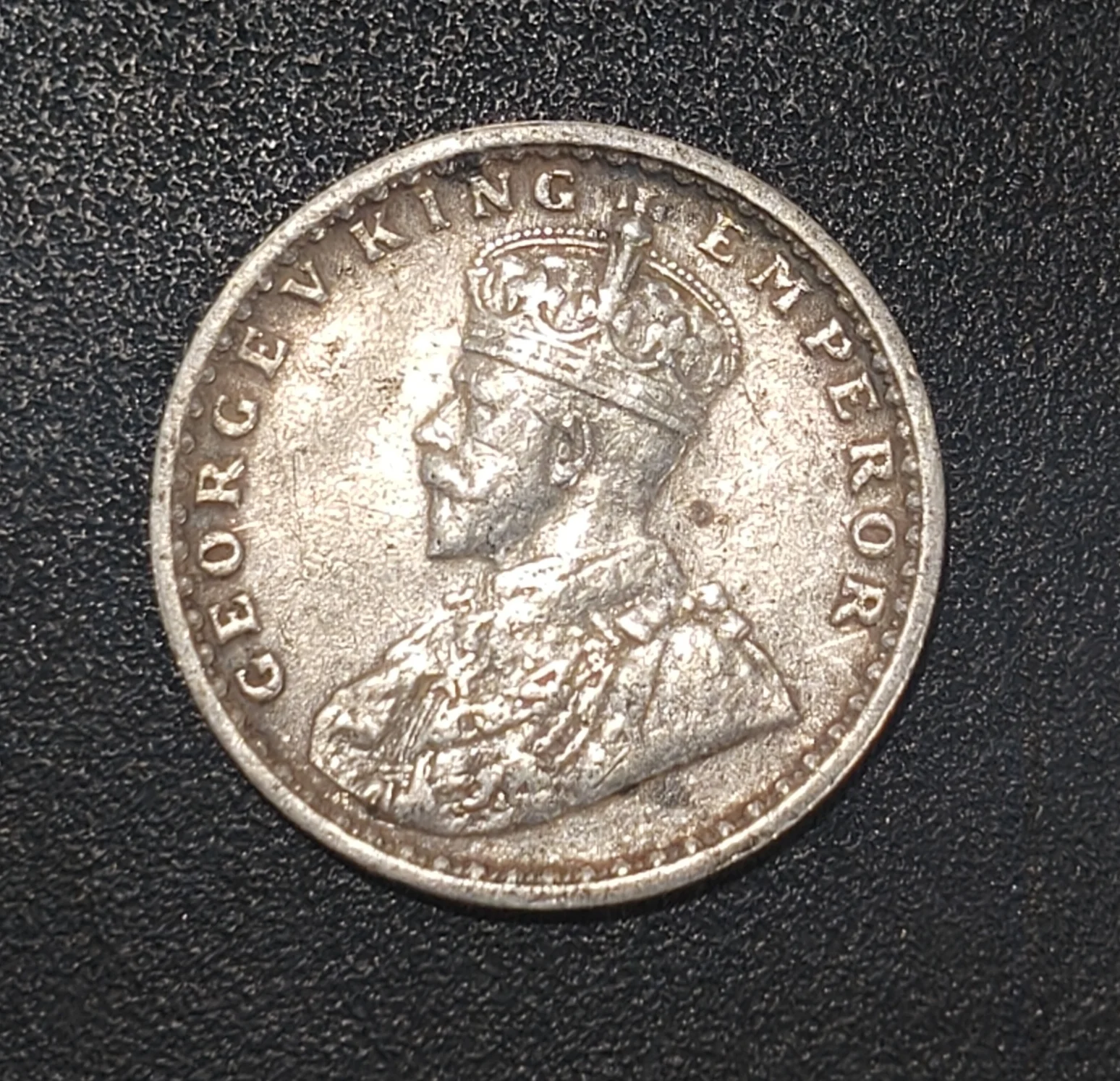 British - India 2 Annas 1917- George V Rare Silver Coin