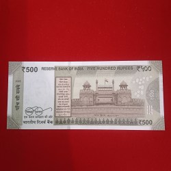 Alternative view of 500 Rs Rare Fancy Number Note 000786 Gem Bunc Condition Year 2025 sku 03