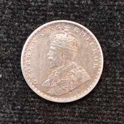 Alternative view of British-India 2 Annas 1916 (George V) Rare Silver Coin#AA-126