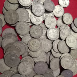 20 Paise Bronze Scare Coin Mahatma Gandhi 1969 Year 50 Pcs Given