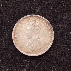Alternative view of British-India 2 Annas 1916 (George V) Rare Silver Coin#AA-137