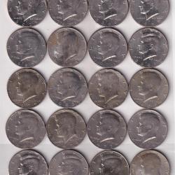 27 Different Dates United States ½ Dollar ("Kennedy Half Dollar") Rare Coin Set(27 Pcs)AA-139