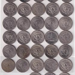 33 Different Dates United States ½ Dollar ("Kennedy Half Dollar") Rare Coin Set(33 Pcs)AA-140
