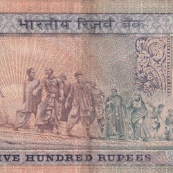 Alternative view of 500 RUPEES (DANDI) GOVERNOR S.VENKITARAMAN RARE NOTE