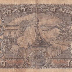 10 Rupees Gandhi Governor Laxmi Kant Jha Rare Note