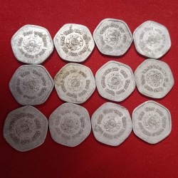 20 Paise Scare Aluminium Coins World Food Day Year1982 Hyderabad or Calcutta Mint 14 Pcs Given