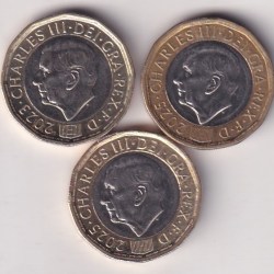 Alternative view of United Kingdom 1 Pound - Charles III Honey Bees Rare Bimetallic Coin #AA-142