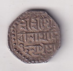 Indian North-Eastern Dynasties › Assam, ½ Rupee - Gaurinath Singha very Rare Silver Coin #37