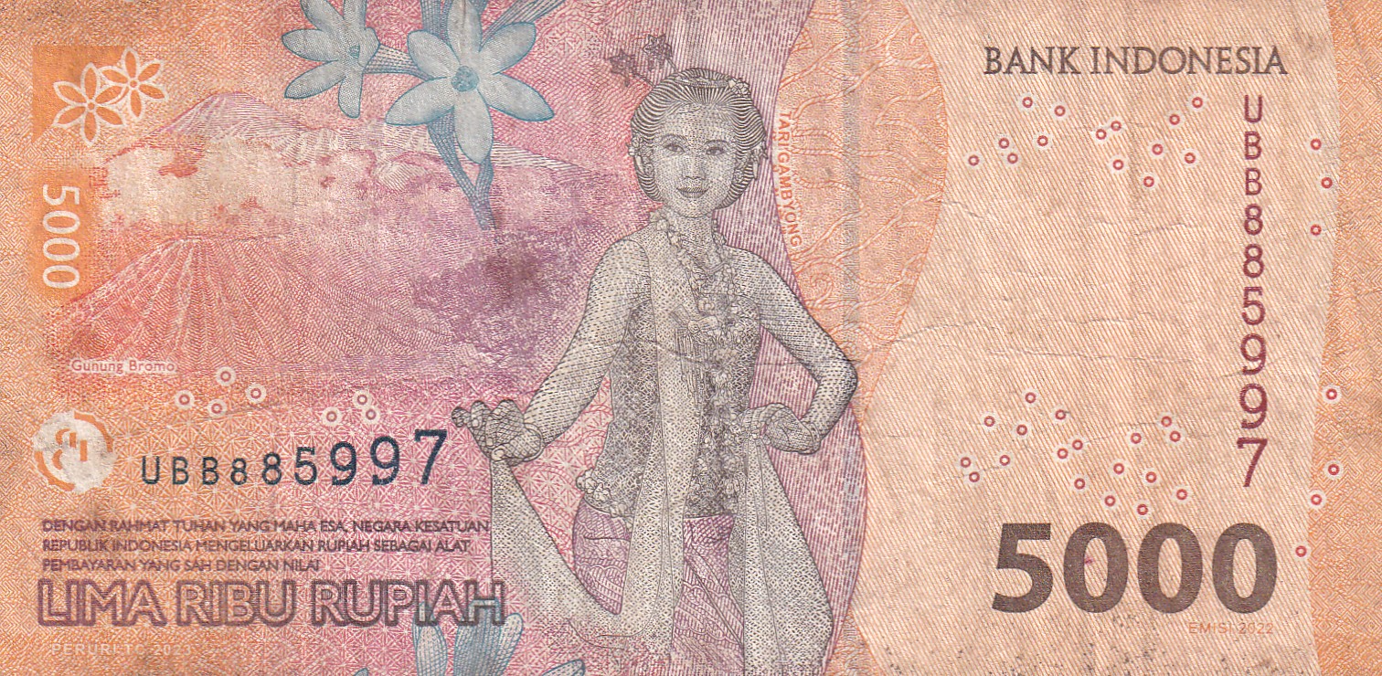 Indonesia 5000 Rupiah Rare Note#B2 - Image 2