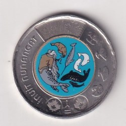 Canada 2 Dollars 2024 ‐ Charles III Celebrating Inuit Nunangat Rare Colour Coin #AA-144