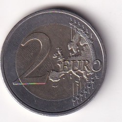 Alternative view of Austria 2 Euros 2012 (10 Years of Euro Cash) Rare Bimetallic Commemorative Coin#AA-158
