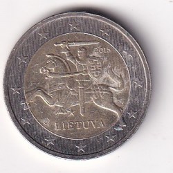 Lithuania 2 Euros 2015 Rare Bimetallic Coin#AA-161