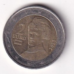 Austria 2 Euros 2023 (1st map) Rare Bimetallic Coin#AA-162