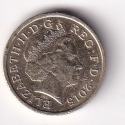 United Kingdom 1 Pound 2015 (Elizabeth II Royal Shield) Rare Coin#AA-169