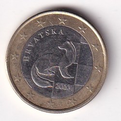 Croatia 1 Euro 2023 (2nd map) Rare Bimetallic Coin#AA-170