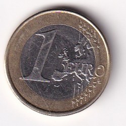 Alternative view of Croatia 1 Euro 2023 (2nd map) Rare Bimetallic Coin#AA-170