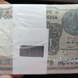 2019 ONE RUPEES GOVERNOR SUBHASH GARG RARE SEALED PACKED 1000 NOTE RIM