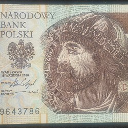 786 Fancy Number Poland 10 Zlotys Rare Note#B2
